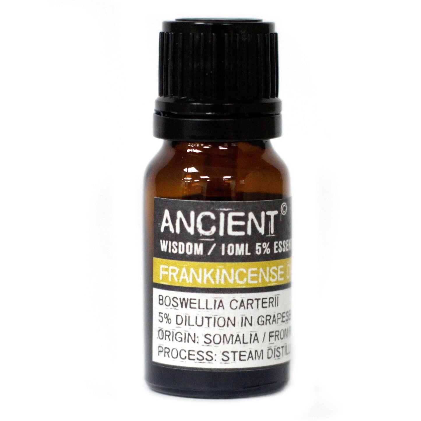 10 ml bottle of Frankincense Essential Oil Boswellia Carterii resin from Somalia in grapeseed oil