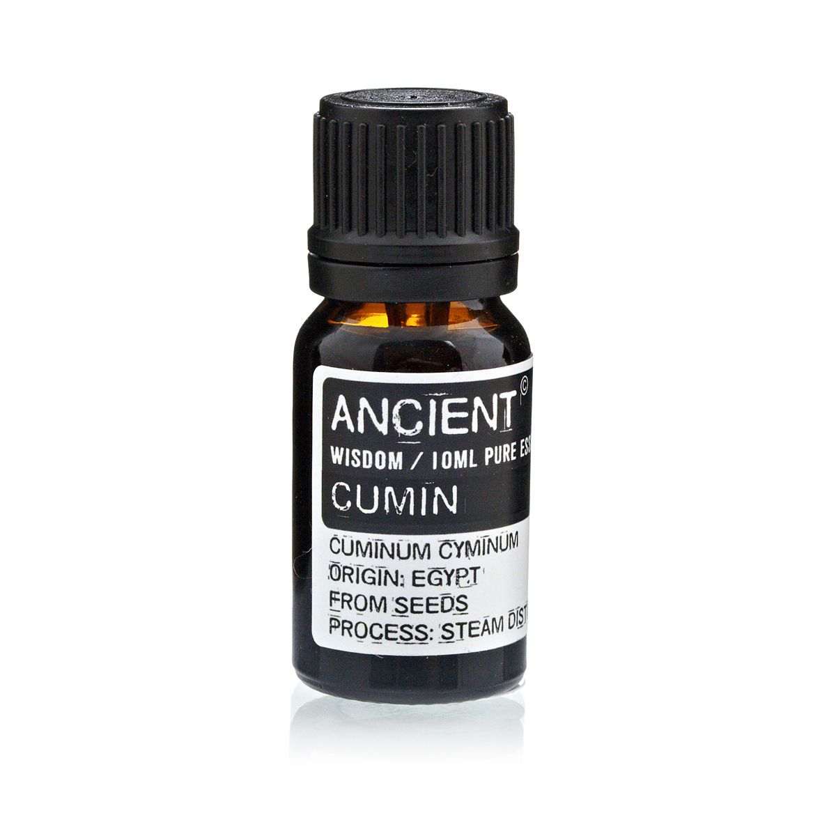 10 ml bottle of Cumin Seed Essential Oil from Egypt with steam distillation extraction