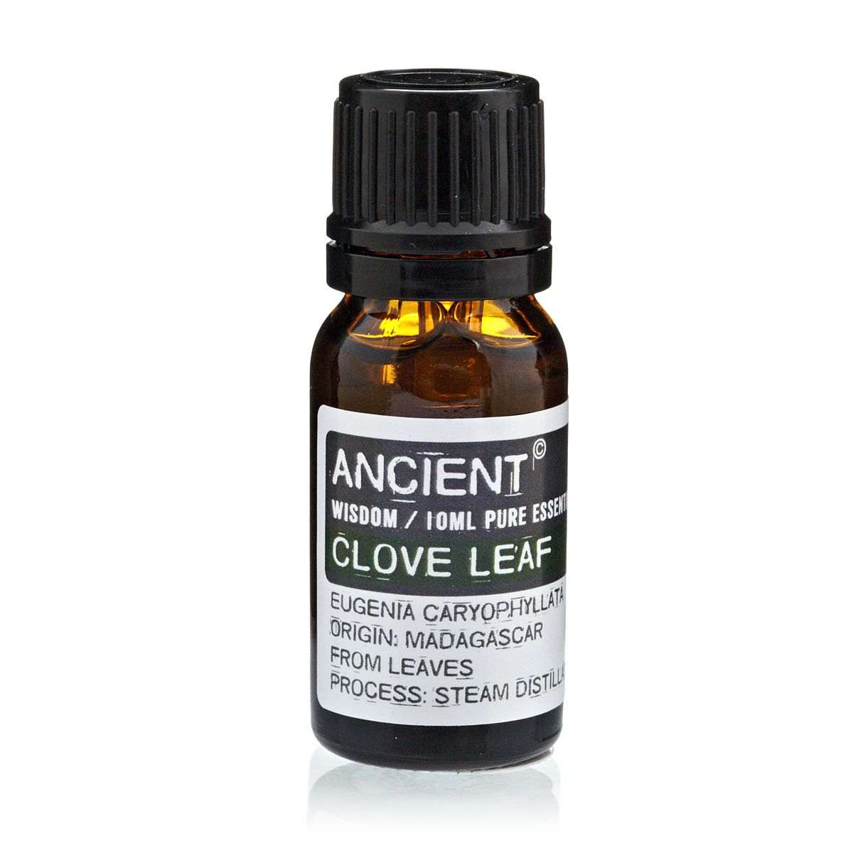 10 ml bottle of Clove Leaf Essential Oil from Madagascar with steam distillation extraction