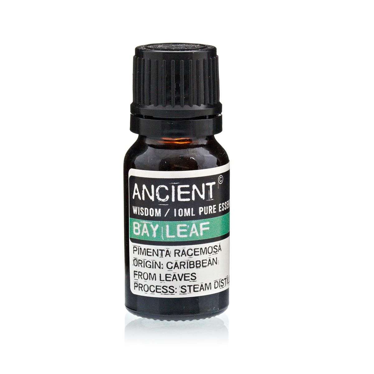 10 ml bottle of Bay Leaf Essential Oil from Caribbean Pimenta Racemosa leaves