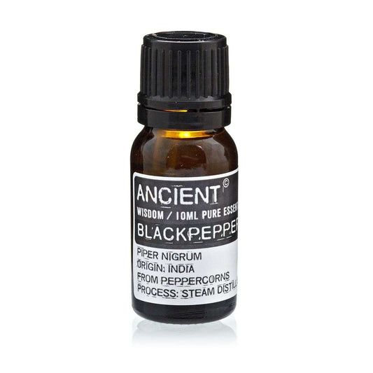 10 ml bottle of Blackpepper Essential Oil from India, made by steam distillation of peppercorns