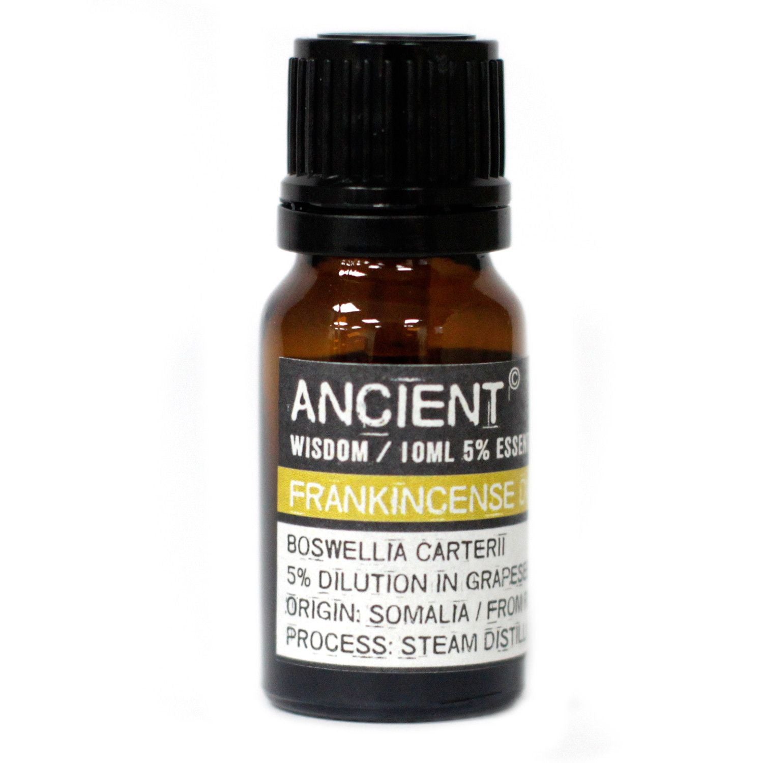 10 ml bottle of Frankincense Essential Oil Boswellia Carterii resin from Somalia in grapeseed oil