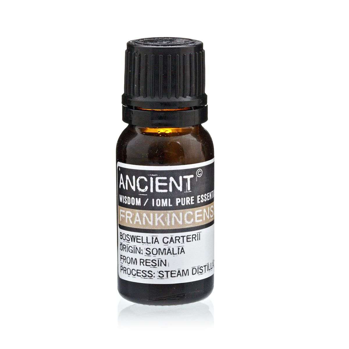 10 ml bottle of pure Frankincense Essential Oil from Boswellia carterii resin, Oman, steam distilled