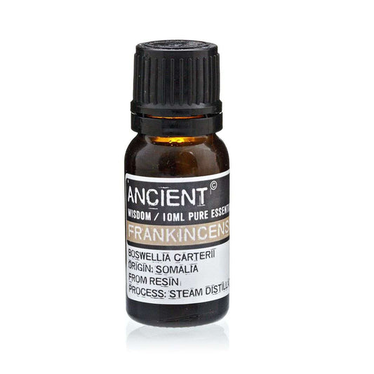 10 ml bottle of pure Frankincense Essential Oil from Boswellia carterii resin, Oman, steam distilled